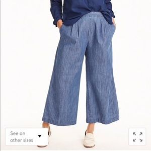 J.crew cropped chambray pant, sz 8